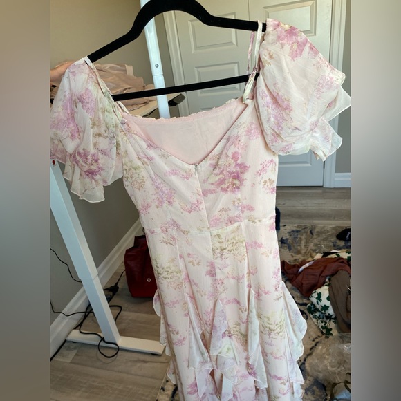 FLORAL OFF THE SHOULDER MIDI DRESS - Picture 3 of 4